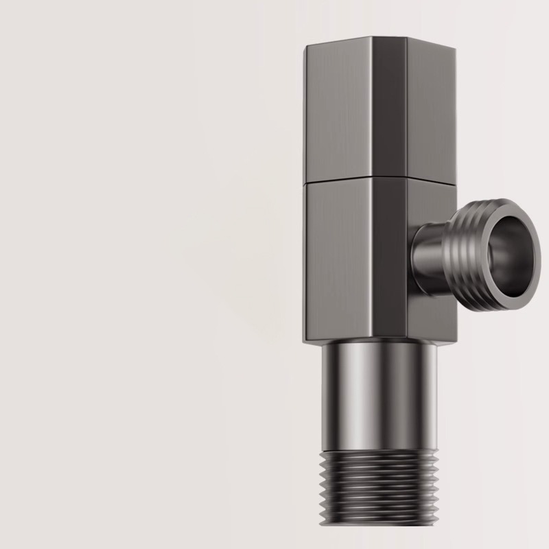 Zhuoding all-copper Angle valve water heater toilet Angle valve wholesale gun gray octagonal kitchen cold and hot universal Angle valve Specification drawing