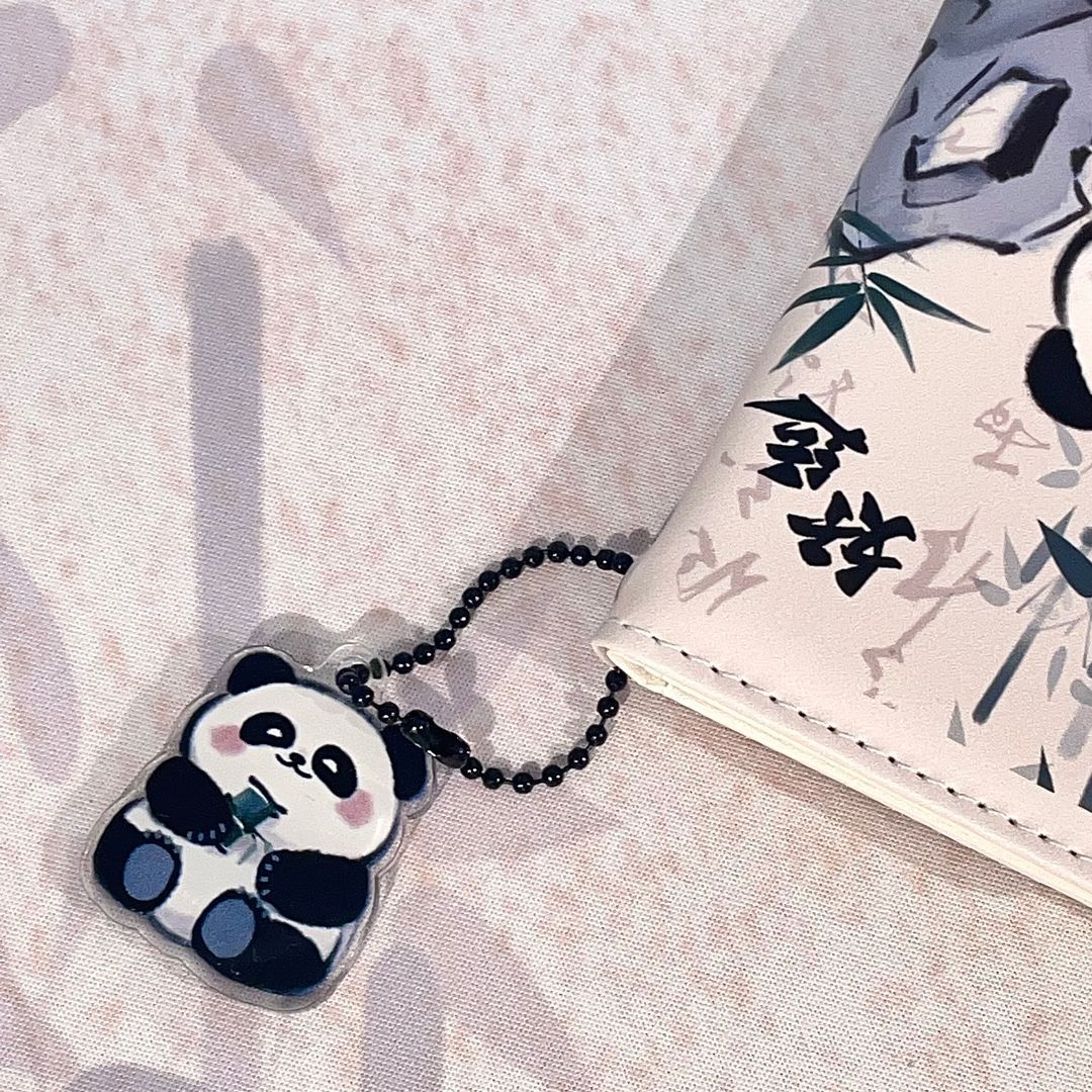 Cute cartoon wallet folding, original Chinese-style panda coin purse, 30% off wallet, new student ins style Specification drawing