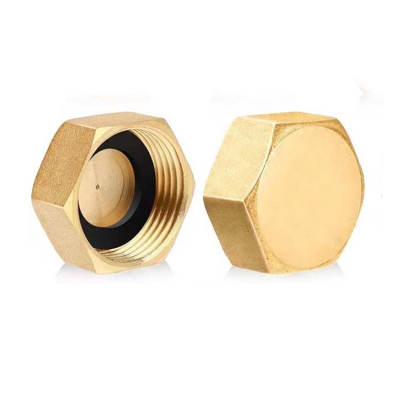 Cross-border 1/2 plug cap, 4/4 copper inner thread plug cap, water pipe distributor faucet, 6-point plug head, inner thread pipe plug Item Picture