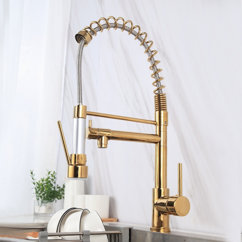 Foreign trade spring dual-purpose copper faucet sink, universal multi-angle rotating honeycomb water outlet anti-splash faucet Application Scenario