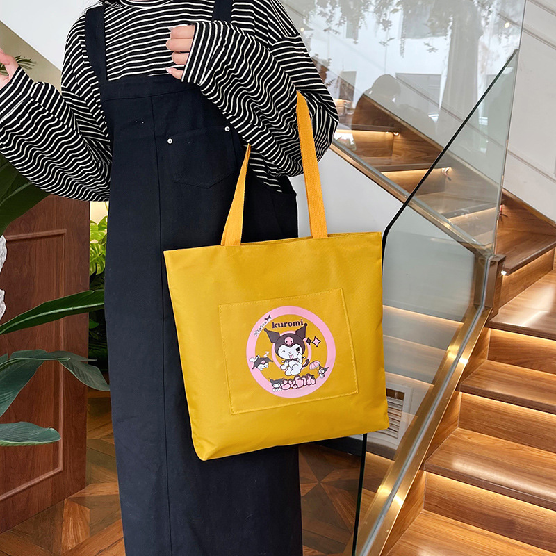Large-capacity canvas bags, thickened canvas bags for women, spring and summer tote bags, fashionable and niche canvas bags for college students' classes details Picture