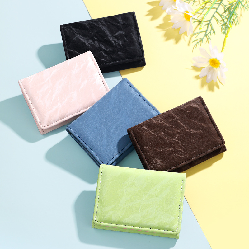 Cross-border women's high-end pu card case, student coin purse, fashionable 30% off, versatile short large-capacity wallet card case Specification drawing