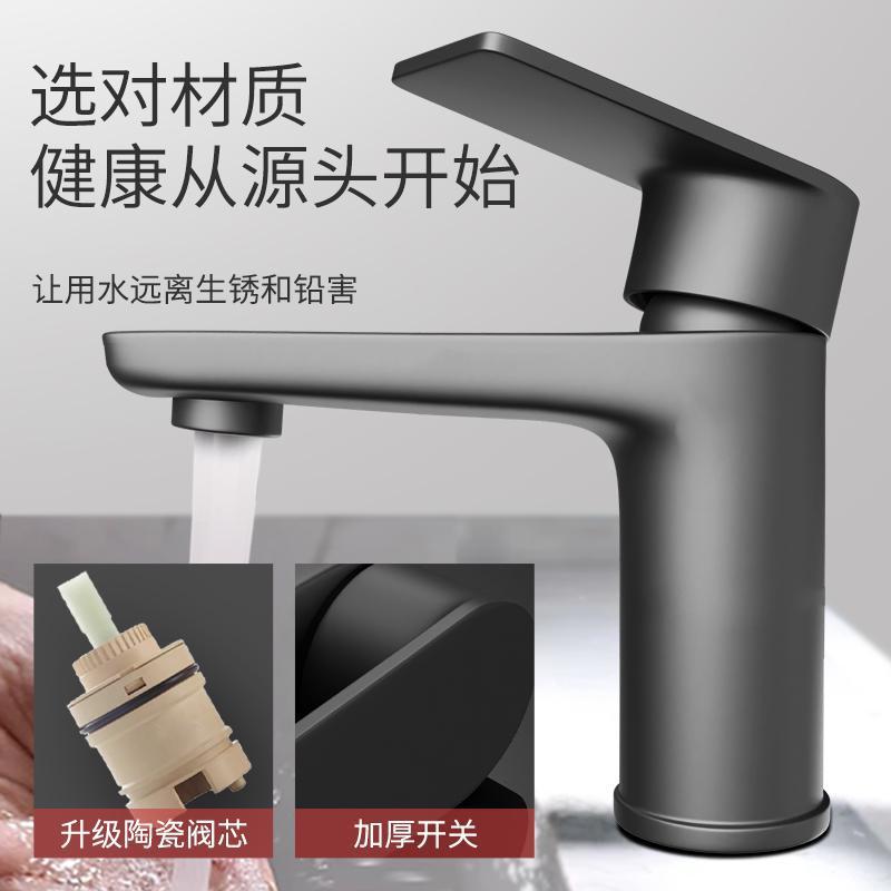 Stainless steel washbasin, faucet, washbasin, household hot and cold faucet, washbasin, bathroom, washbasin, washbasin Specification drawing