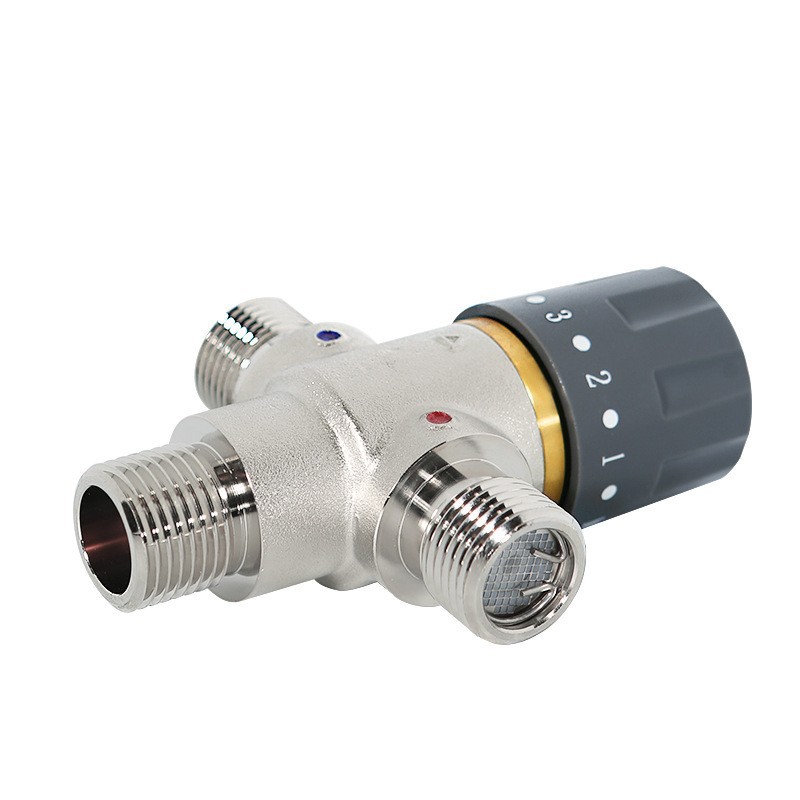 Factory direct sales of nickel-plated brass constant temperature mixing valve, home and school temperature control valve, automatic constant temperature anti-scalding Application Scenario