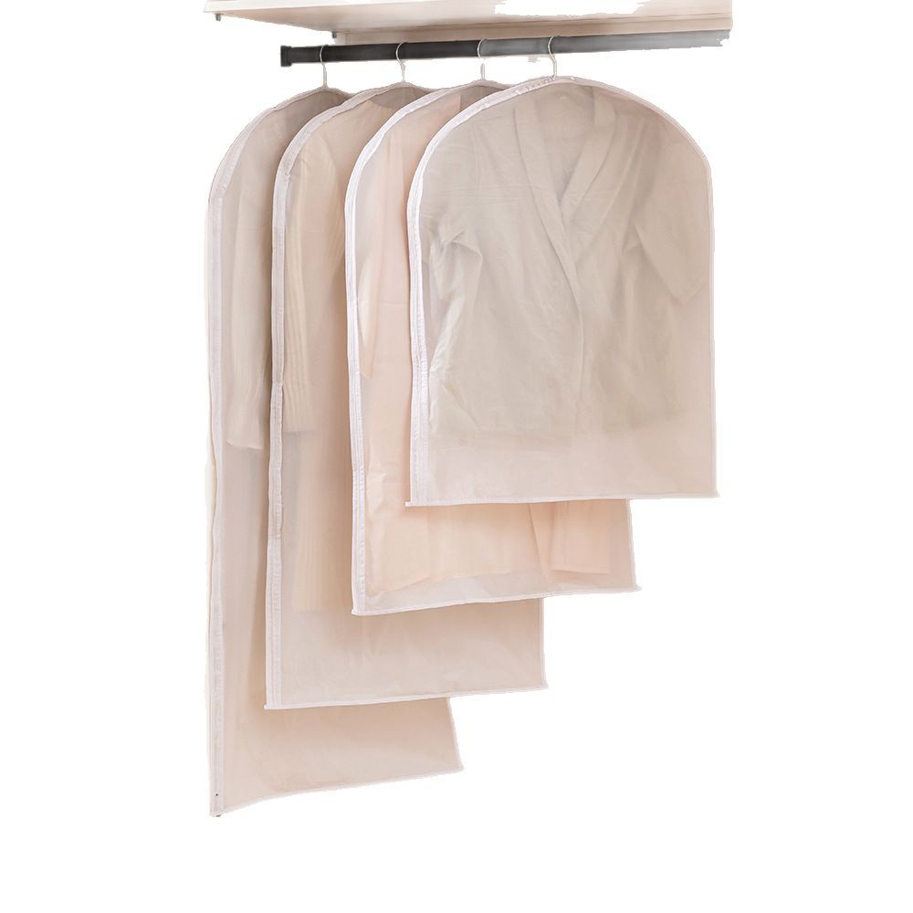 Dust-proof bag for suit coat storage, waterproof and moisture-proof wardrobe, wall-mounted thickened coat cover, side-opening zipper clothing dust-proof cover Item Picture