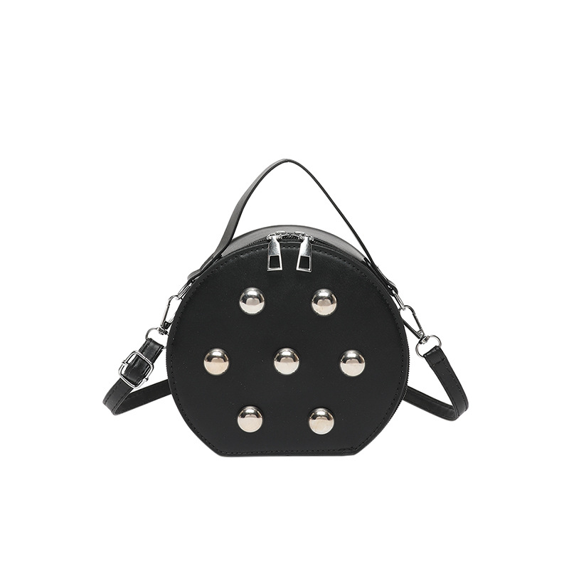 Cross-border high-end retro small round bag for women, Spring 2025 new style, casual and versatile, commuting hand-carry underarm bag trend Item Picture