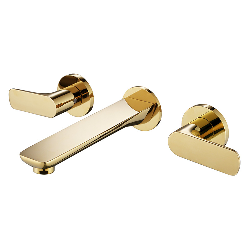 Yiyu Cross-border Foreign Trade Concealed washbasin Faucet, brass gun gray, bathroom embedded wall faucet manufacturer Item Picture