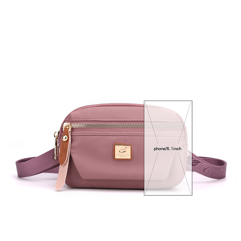Colorful Fox's new mini crossbody bag for women, Korean-style trendy multi-layered phone bag, single-shoulder bag and chest bag Item Picture