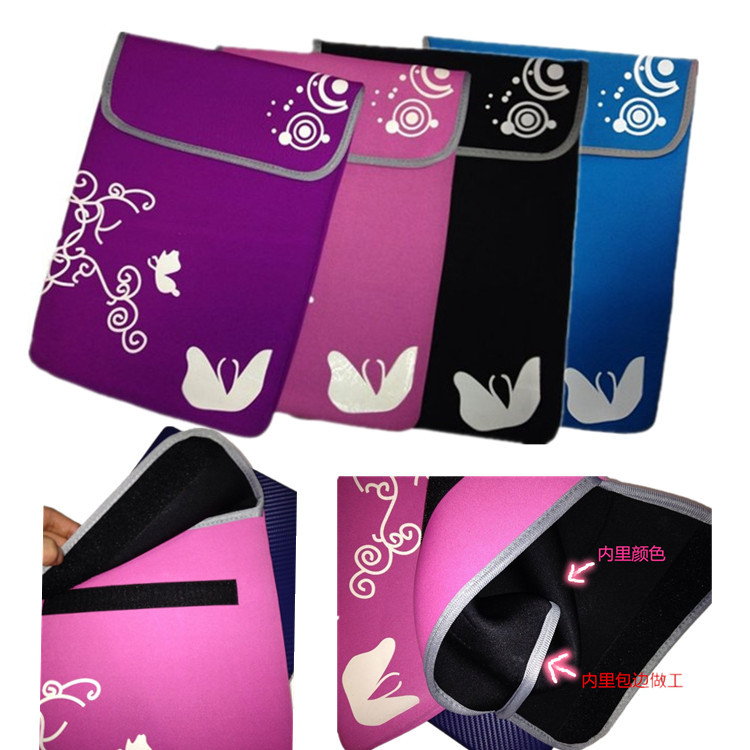 In-stock protective case with printed color Velcro for 10-inch, 12-inch, 13-inch, 14-inch and 15-inch laptop inner liner bags full figure