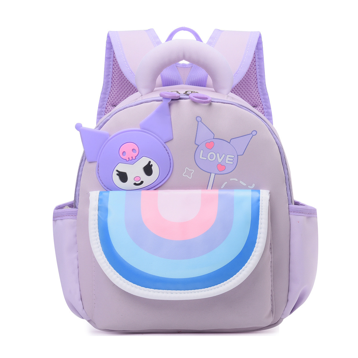 Kindergarten schoolbags, cartoon Kuromi children's backpacks, small and medium-sized class babies' casual backpacks, boys' and girls' travel bags details Picture