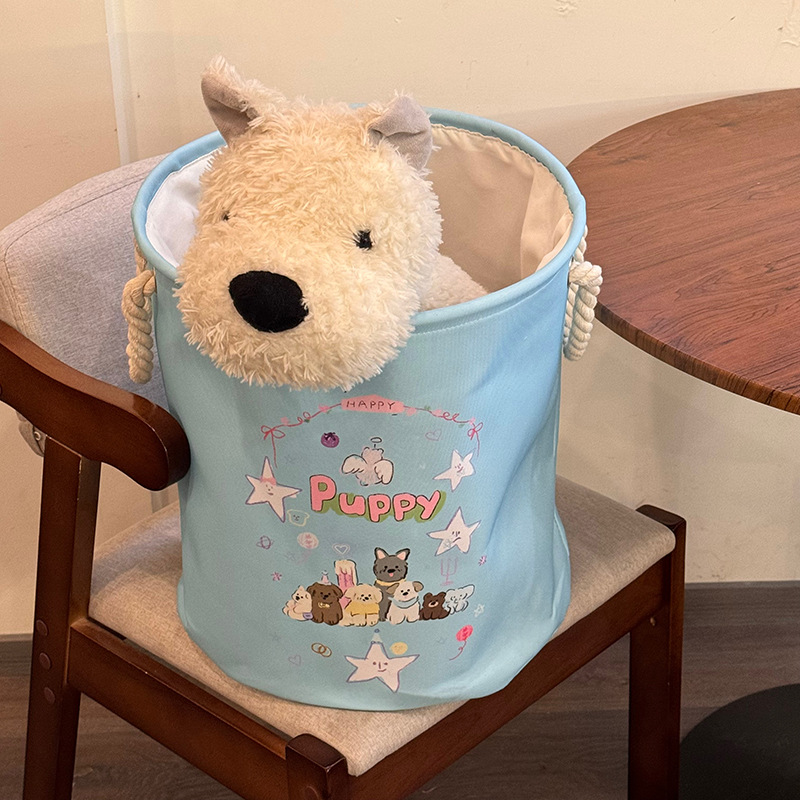 Original puppy Dirty clothes basket, home foldable dirty clothes storage basket, laundry basket, toy storage bucket basket Application Scenario
