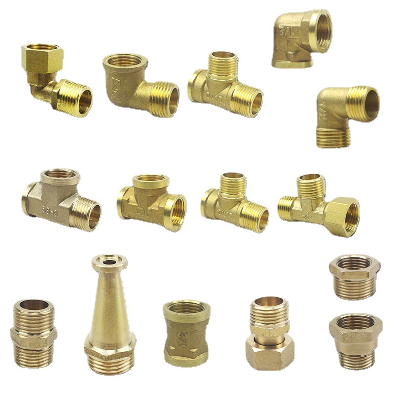 Brass joint, internal wire direct, internal and external wire to wire, three-way elbow, four-way, 6-minute to 4-minute reducer, water pipe and plumbing fittings Item Picture