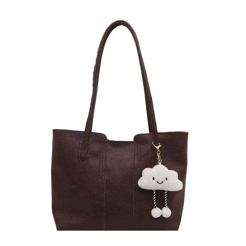A new 2024 winter versatile and simple handbag with a large capacity single-shoulder tote bag for casual work and commuting Item Picture