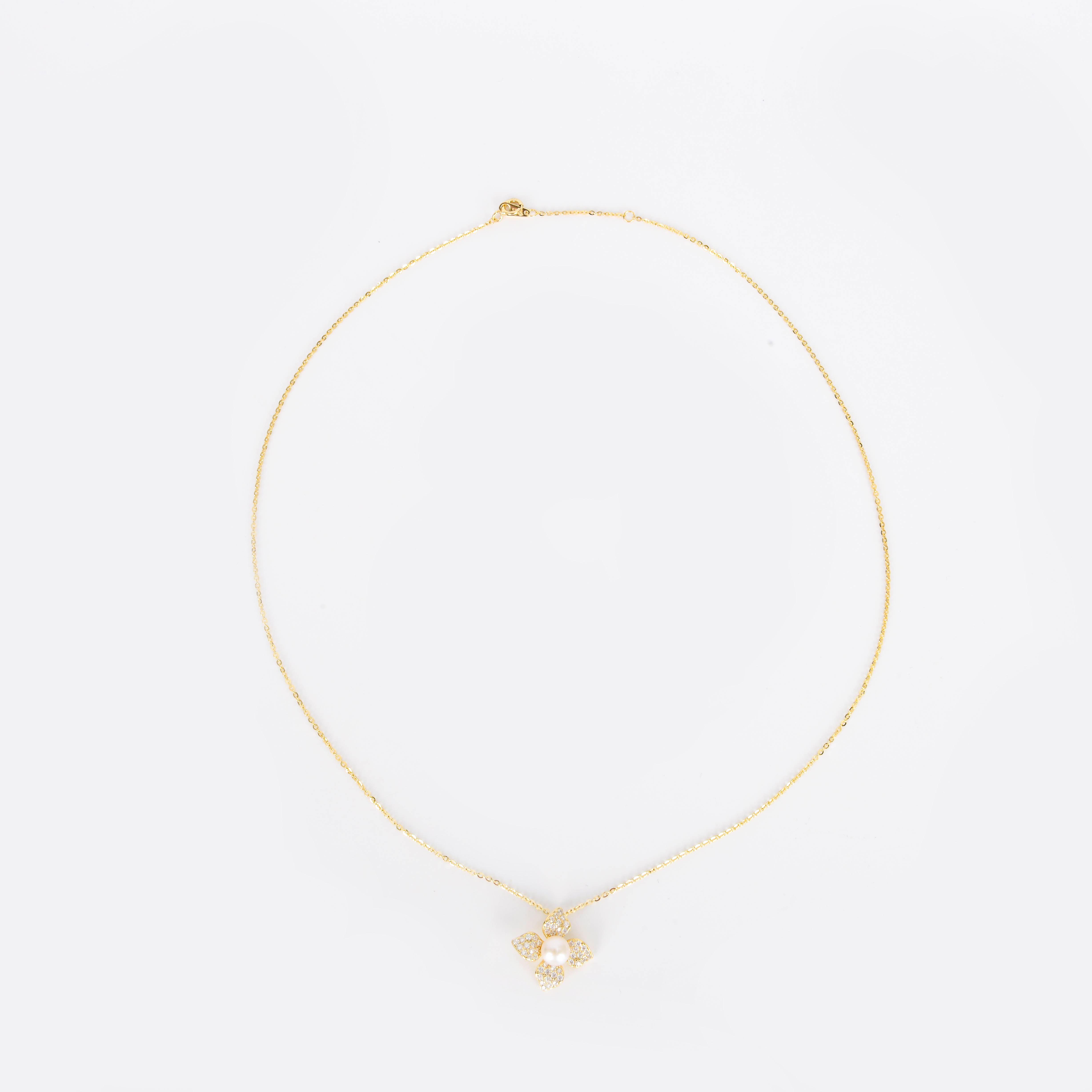 优雅气质珍珠吊坠项链女轻奢小众高级感微镶锆石锁骨链