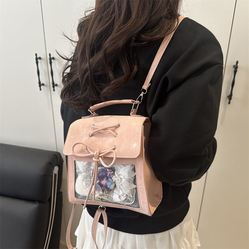 A niche, stylish and simple backpack for spring 2025, a versatile and retro single-shoulder bag details Picture