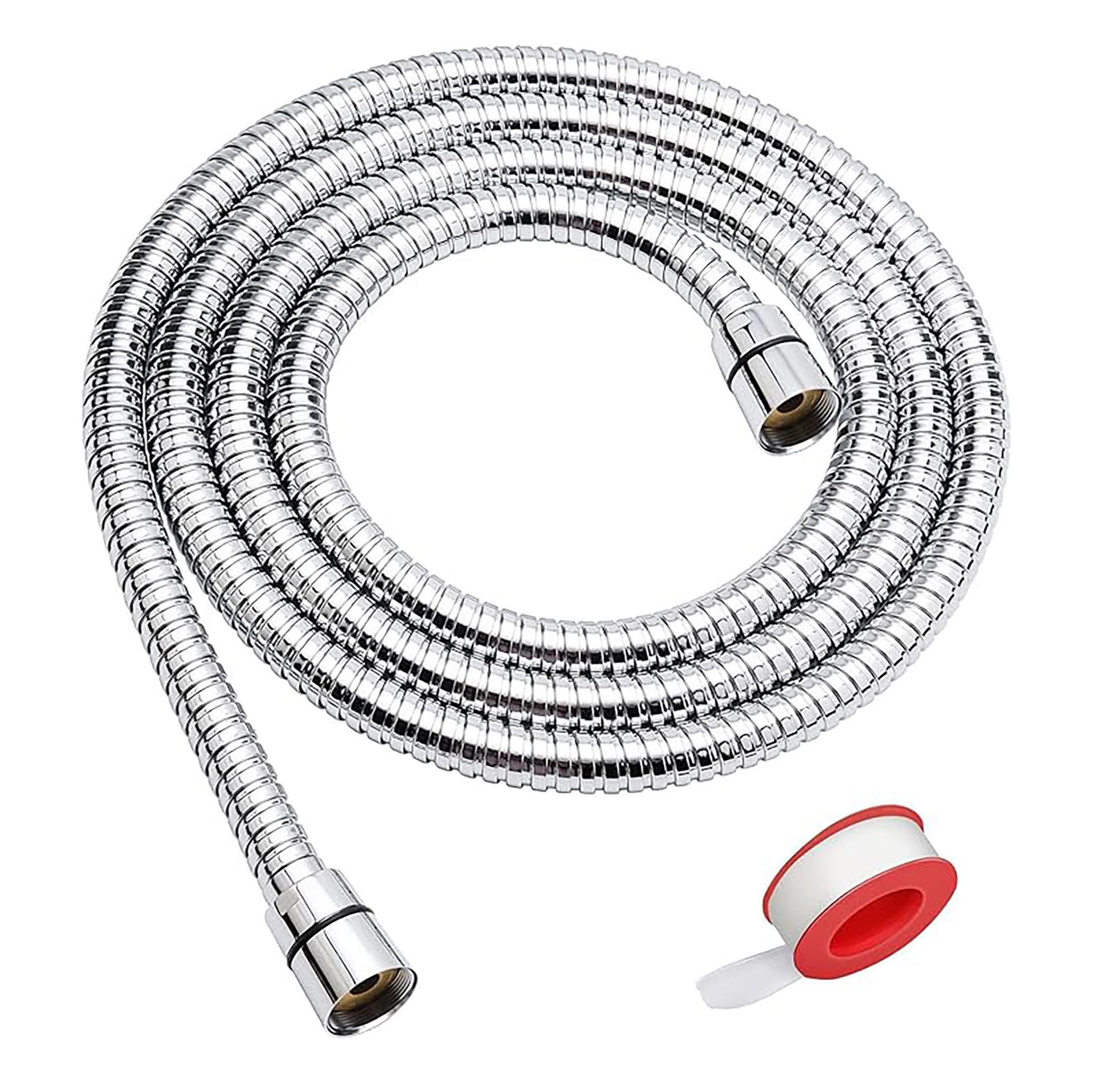Cross-border best-selling stainless steel showerhead hose, explosion-proof shower pipe, universal connection pipe, water heater accessories, black full figure