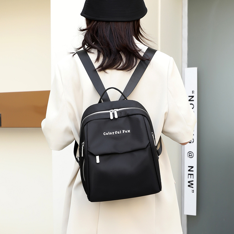 Colorful Fox2025 New Korean-style trendy backpack for women, large-capacity water-resistant student schoolbag Specification drawing