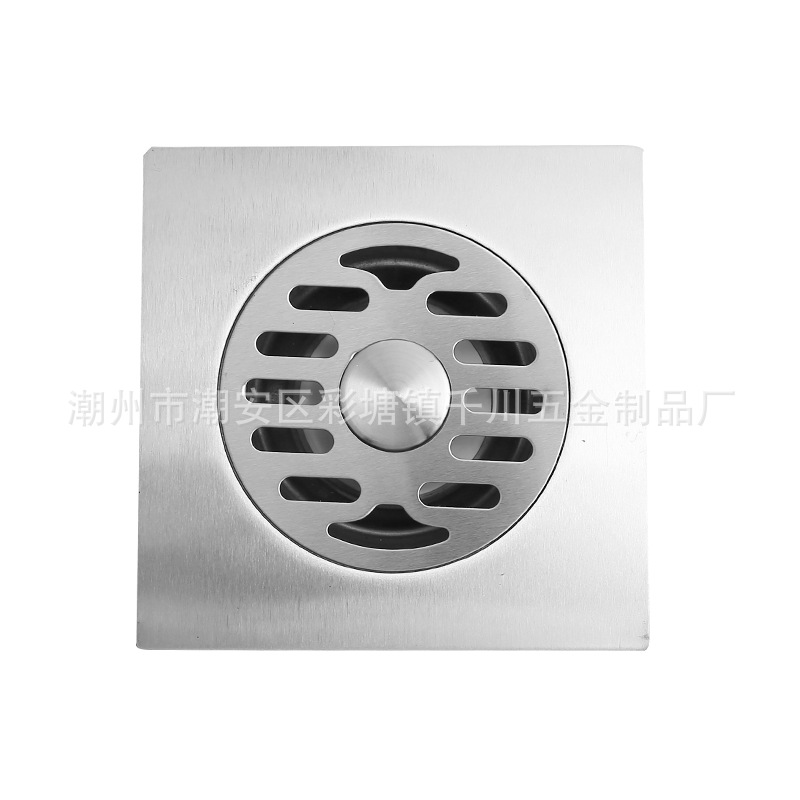 Stainless steel circular floor drain, large-capacity anti-insect and anti-odor floor drain, dry area kitchen floor drain, bathroom washing machine floor drain Item Picture