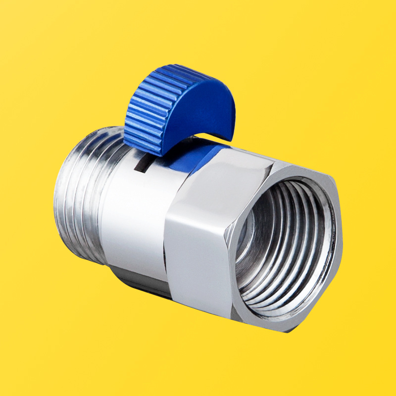 Wholesale of all-copper shower head straight-through valve, water stop valve, 4-way pipe interface, large flow regulating valve, and internal and external thread switch valve full figure