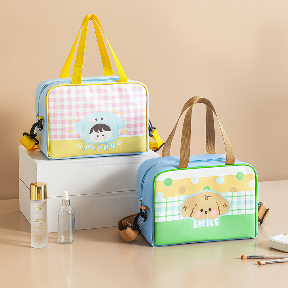 Cartoon makeup bag, hand-held storage bag, large-capacity fitness and sports bag, crossbody dry and wet separation bag, waterproof swimming bag details Picture