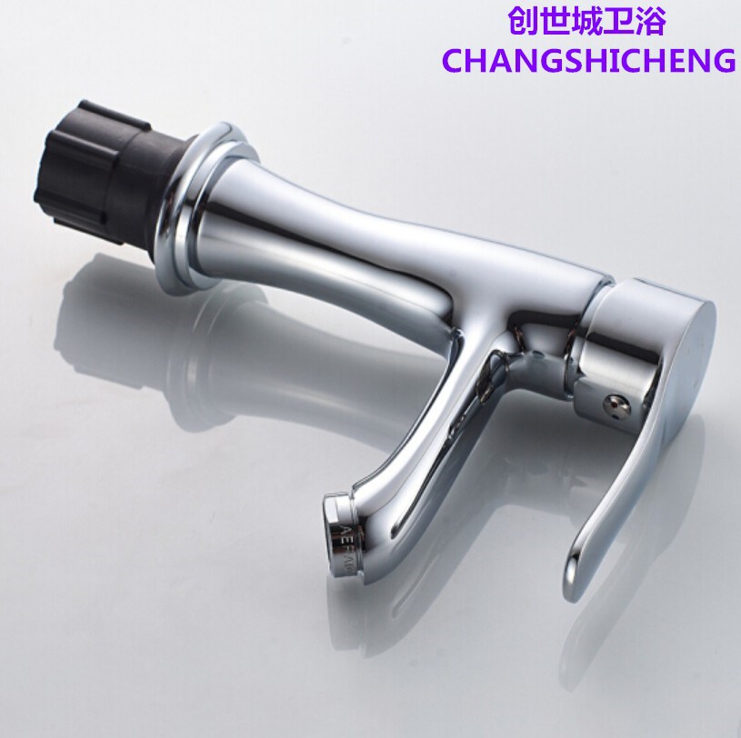Brass main body single-hole cold and hot basin faucet, bathroom cabinet, washbasin, countertop basin, balcony faucet Specification drawing