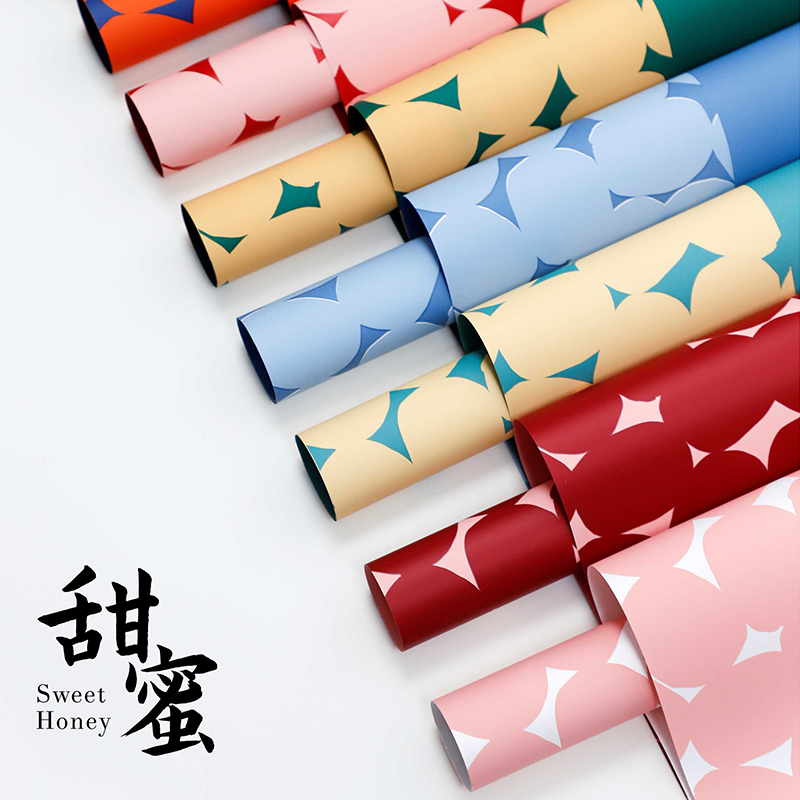 Yuyin Sweet Waterproof Korean-style flower wrapping Paper, flower shop bouquet wrapping paper, wholesale flower decoration materials
