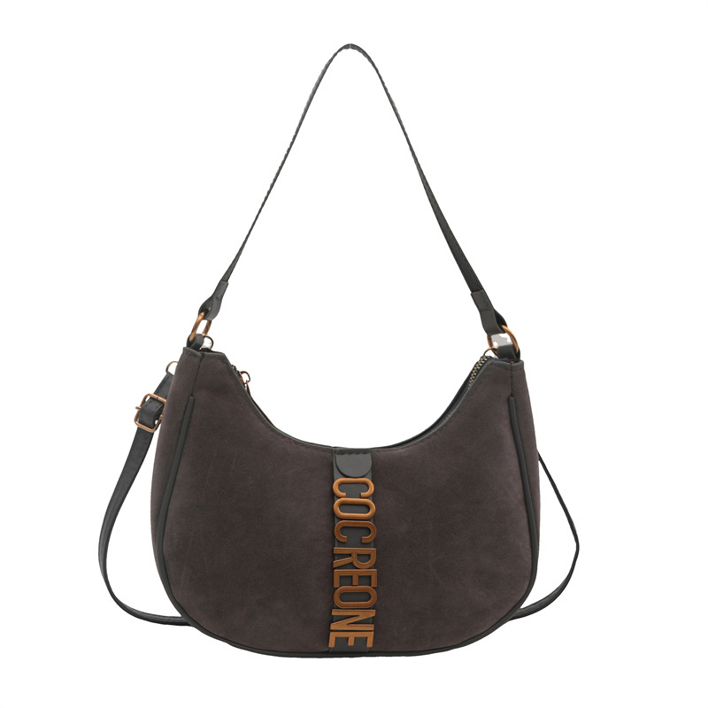 This year, suede suede small bags are in fashion. 2024 new retro and versatile crossbody bags, single-shoulder underarm bags, and hand-held bags Item Picture