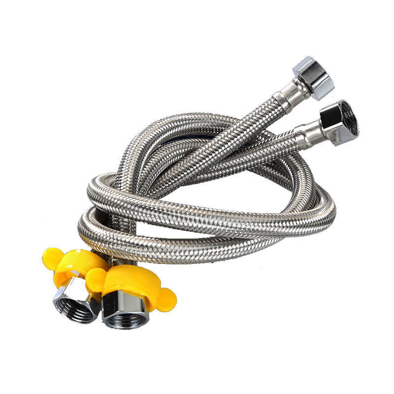 304 stainless steel braided pipe, smart toilet hose, metal explosion-proof soft water pipe, 4-point water heater cold and hot water inlet pipe Item Picture