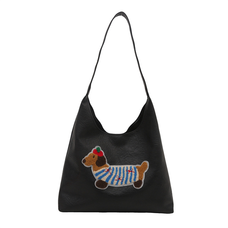 Tote Bag 2024 Winter New style large-capacity simple Korean style Instagram large-capacity single-shoulder bag Cartoon commuter women's bag Item Picture