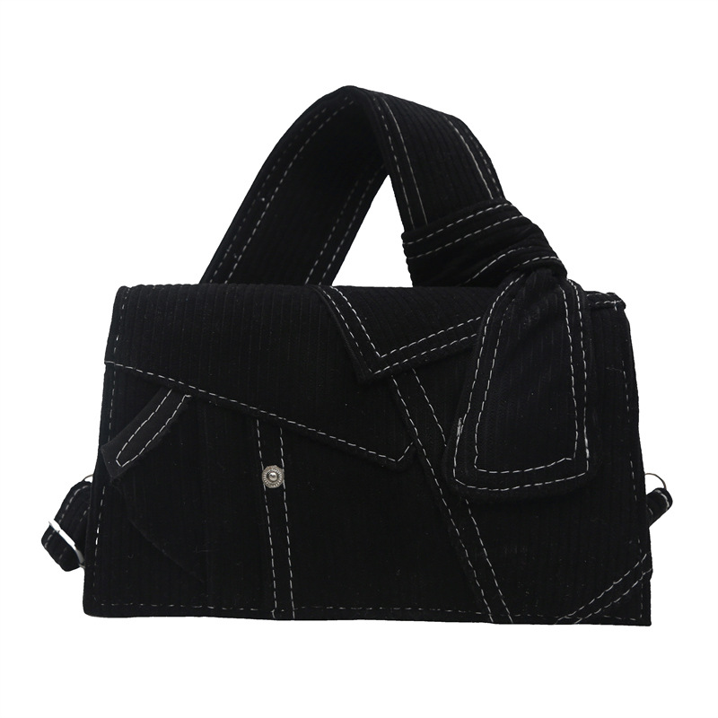 A niche design denim handbag for women, a new spring 2025 crossbody bag, a fashionable single-shoulder commuting small square bag Item Picture