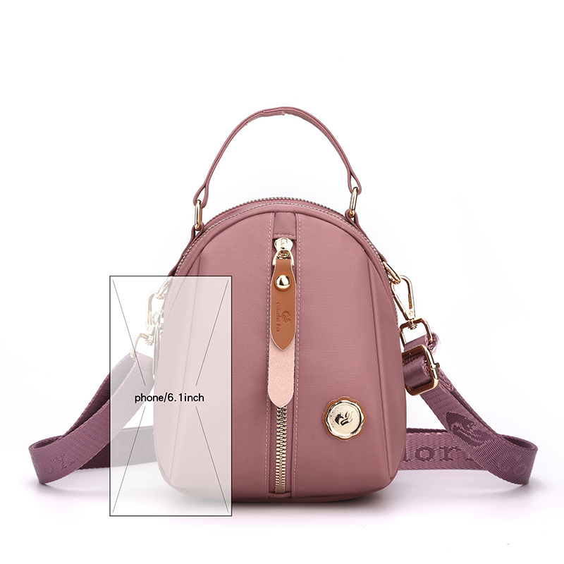 Colorful Fox's new women's shoulder bag, outdoor casual mobile phone coin purse, water-resistant nylon crossbody bag Item Picture