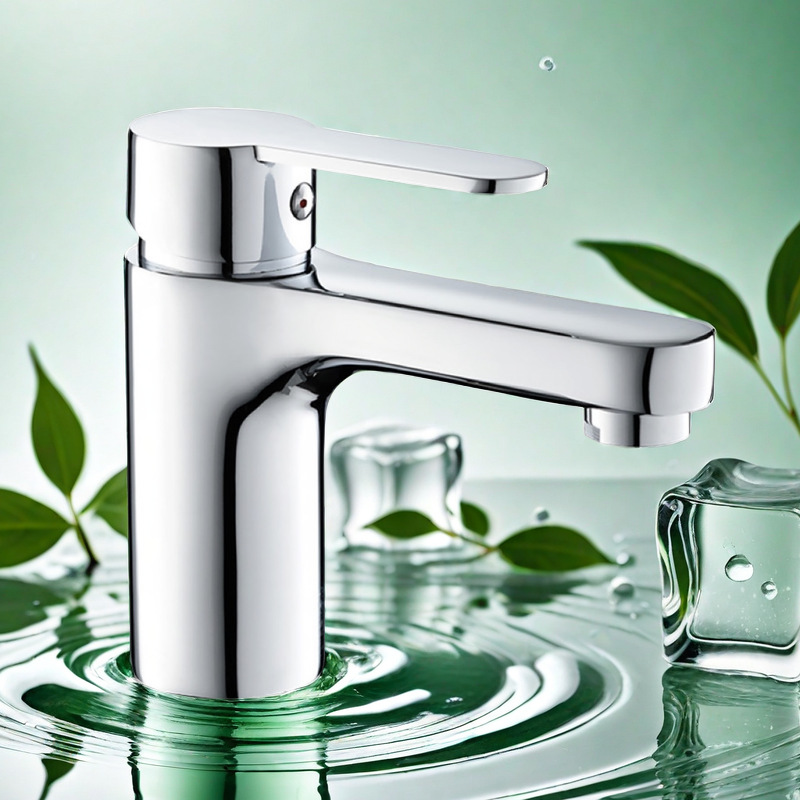 Cross-border foreign trade all-copper washbasins, faucets, cold and hot mixed water valves, bathroom washbasins, countertop basins, faucets, electroplated details Picture