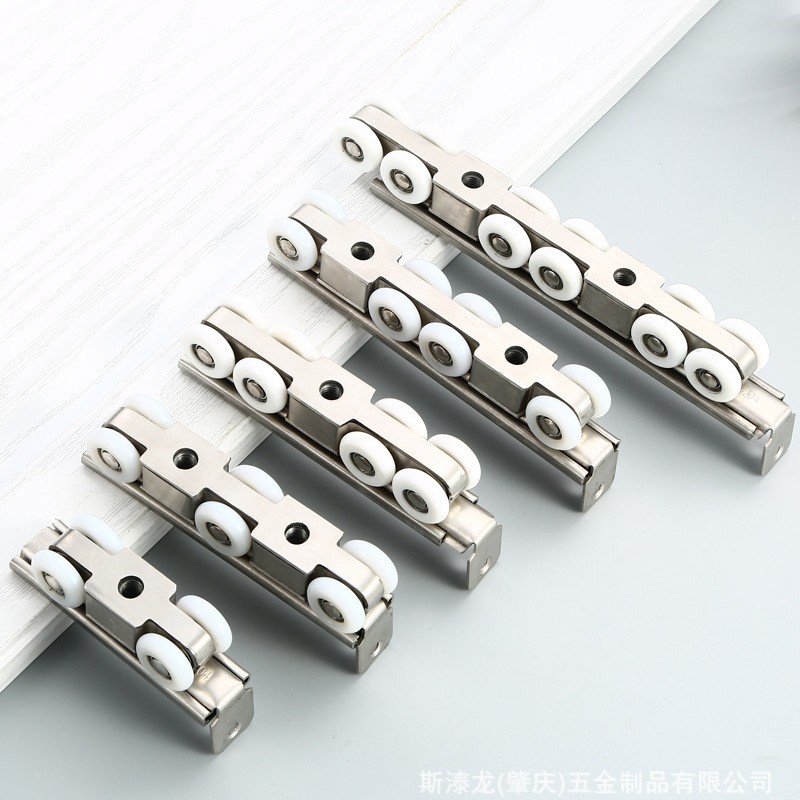 Wooden door sliding door hoist wheel, super static bearing pulley, door, solid wood door, stainless steel sliding door hoist wheel rail details Picture