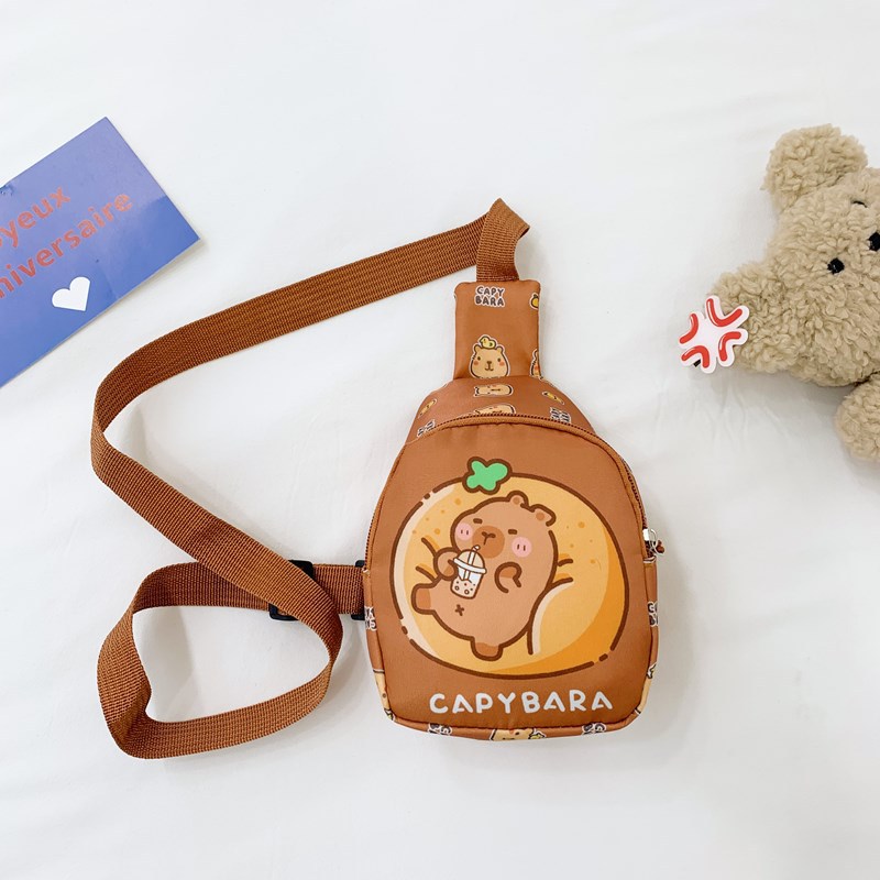 The new cute cartoon pattern children's bag is casual and versatile. The boys' and girls' chest bag is stylish and lightweight. The loose change backpack is suitable for cross-border use Specification drawing
