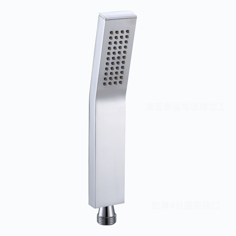 Cross-border foreign trade stainless steel shower head, hand-held shower, square concealed installation, hand-held shower head, hot water pressurized shower head Item Picture
