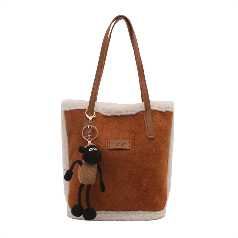 Personalized and fashionable underarm bucket bag 2024 Winter new style casual, stylish, simple and retro single-shoulder hand-carry commuting bag Item Picture