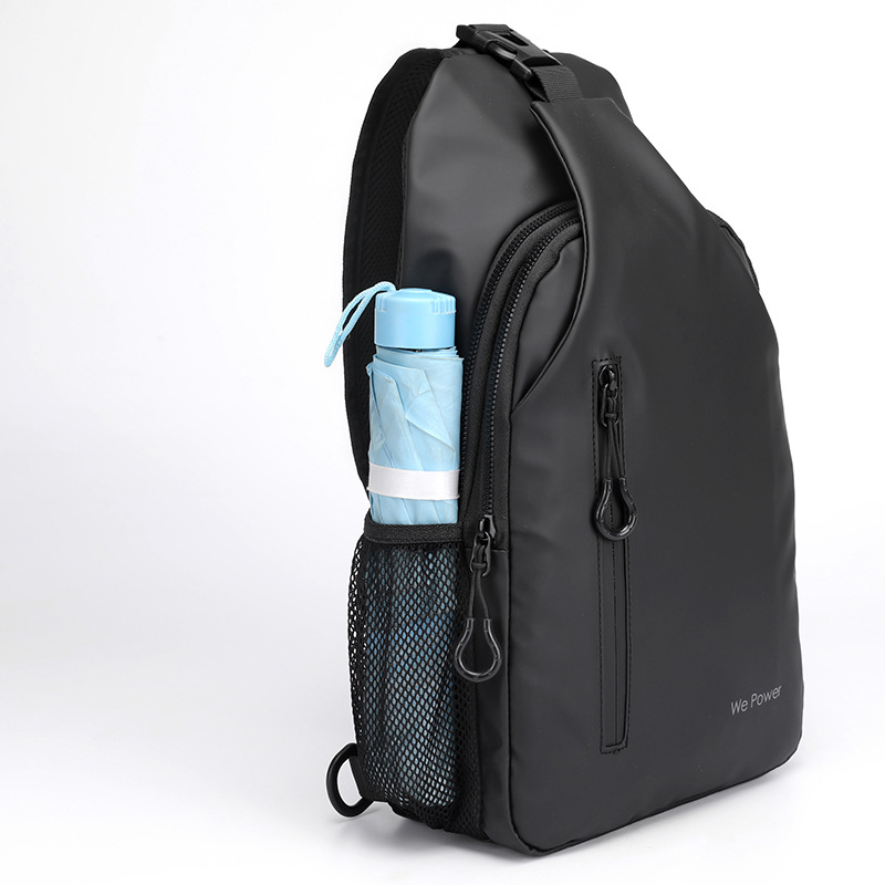 WEPOWER casual men's chest bag, travel single-shoulder crossbody bag, multi-functional trendy brand crossbody bag, messenger bag, men's bag Item Picture