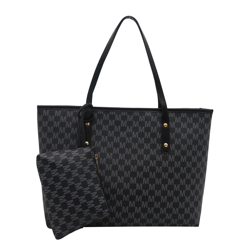 Relaxed and trendy mother-and-child bag 2025 New large-capacity letter printed office commuting bag, single-shoulder tote bag Item Picture