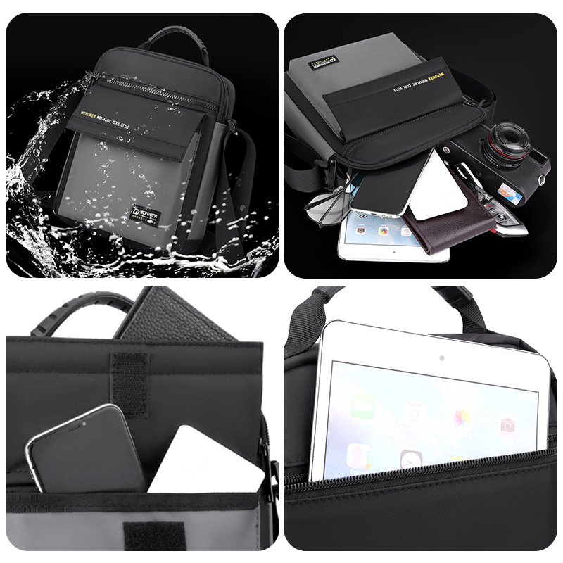 WEPOWER's new men's casual and simple single-shoulder bag, portable large-capacity storage crossbody bag and business handbag Application Scenario