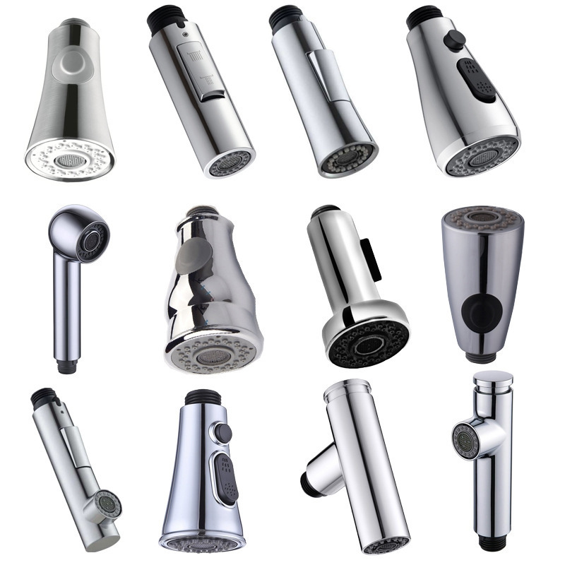 Kitchen pull-out faucet accessories: anti-splash head, pull-out and retractable head, water outlet head replacement head, pull-out faucet bubble maker full figure