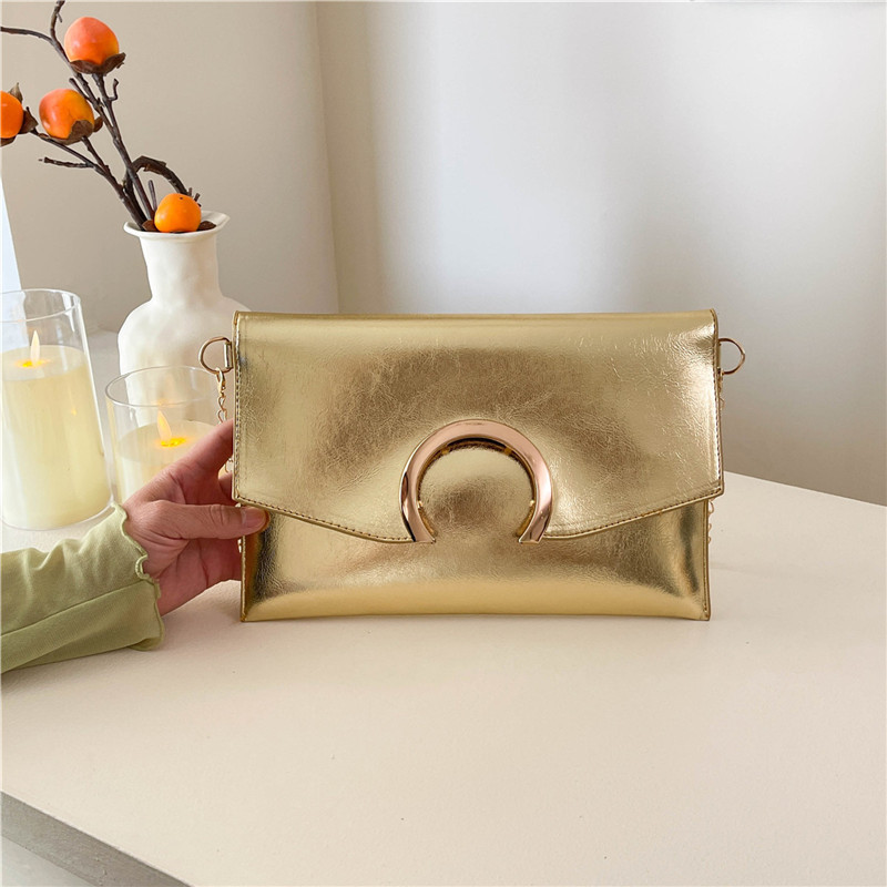 Cross-border chain bag 2025 Spring New large women's bag, cross-border trend shiny single-shoulder crossbody bag full figure