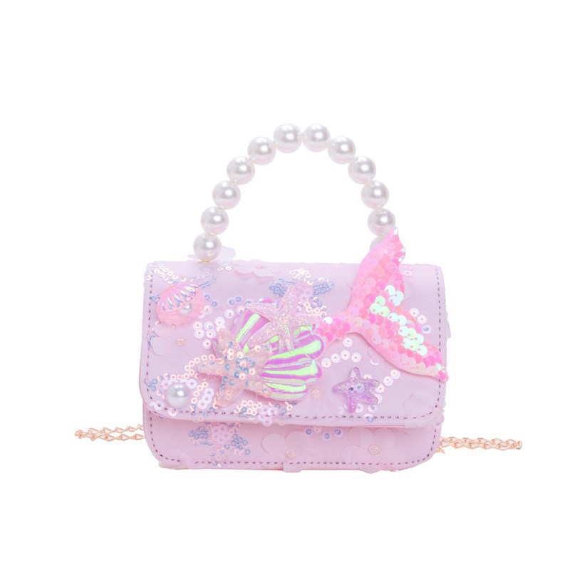 Children's pearl handbag 2025 New style Children's bag, Girls' crossbody bag, Princess accessory bag, Little Chanel style bag Item Picture