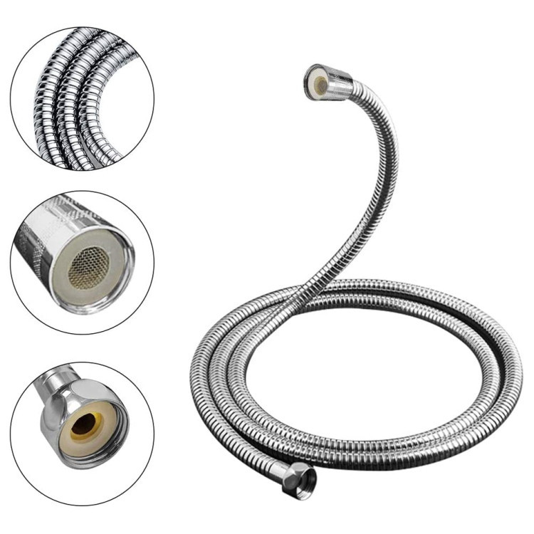 Electroplated shower hose, showerhead hose, rain shower head, water pipe, electroplated encrypted metal hose, 1.5 meters Specification drawing