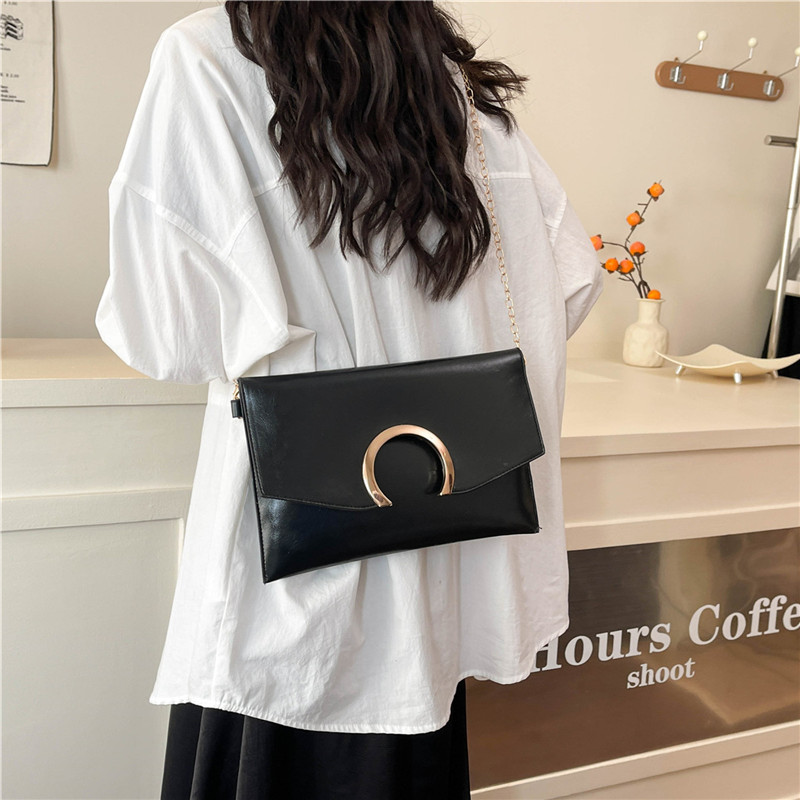 Cross-border chain bag 2025 Spring New large women's bag, cross-border trend shiny single-shoulder crossbody bag Specification drawing