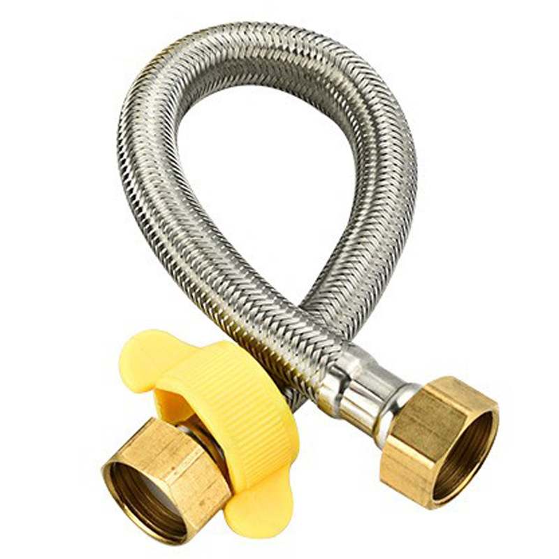 The 304 stainless steel braided hose for the water inlet, explosion-proof cold and hot Angle valve, water heater faucet, toilet connection water supply pipe full figure