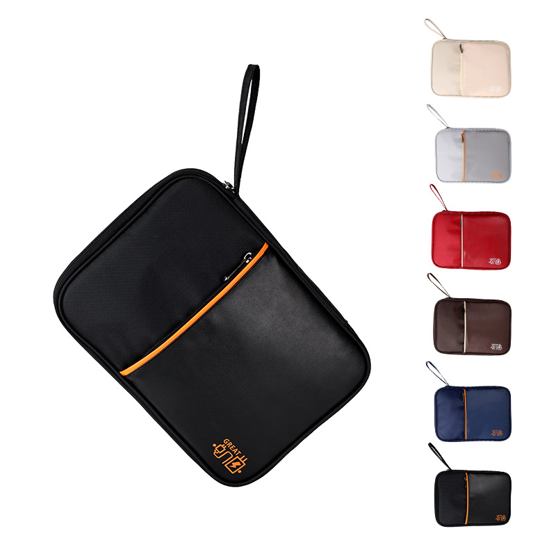 Red Flat Digital Bag, Travel Data Cable Storage bag, Tablet Computer Power bank, data cable storage bag Item Picture
