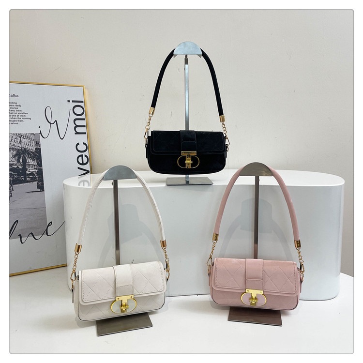 Fashionable single-shoulder small bag for women, Spring/Summer 2024 new style, high-end and versatile underarm bag, casual and elegant single-shoulder bag full figure