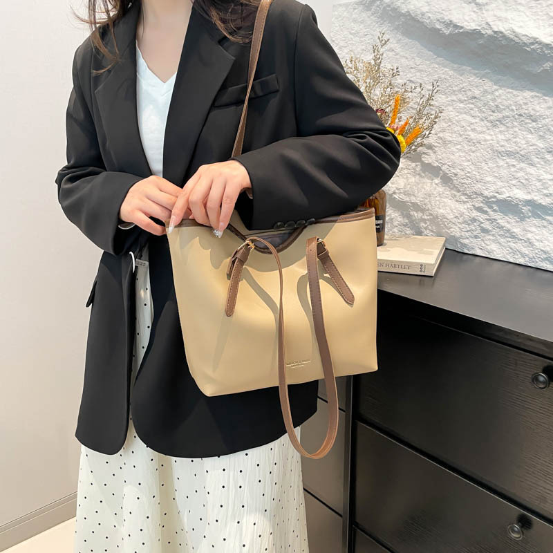 New cross-border large-capacity handbag for women 2025 college students, single-shoulder bag for women, hand-held commuter tote bag for women Specification drawing