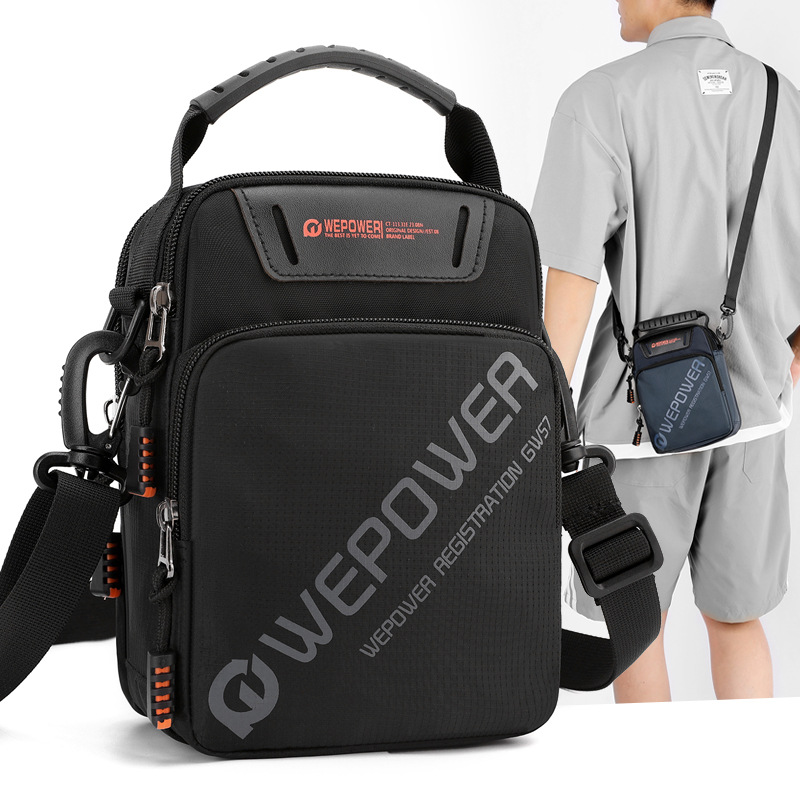 WEPOWER's new crossbody small bag, a cross-border trend for casual men, is a large-capacity single-shoulder handbag and wearable waist bag full figure