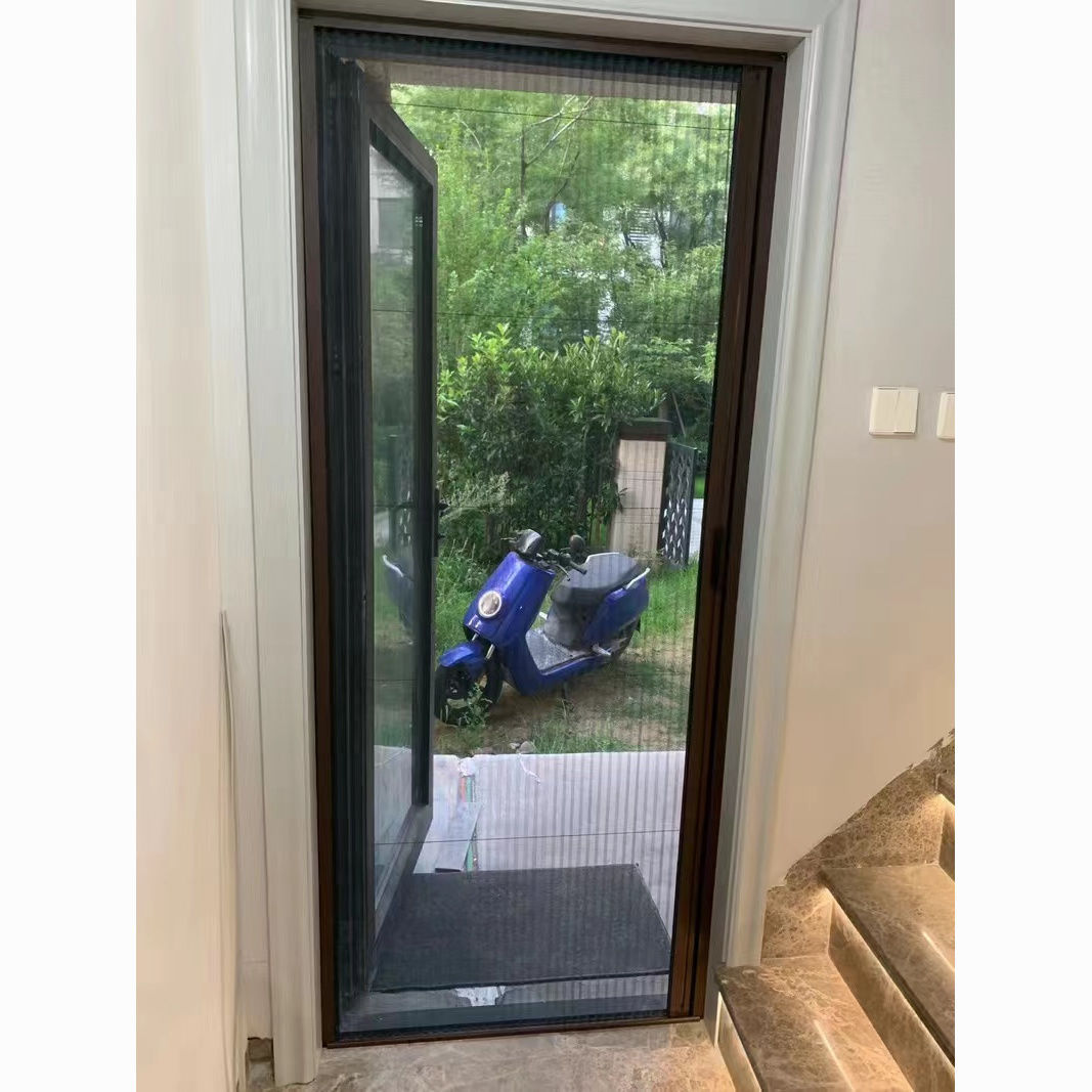 Invisible folding screen door, aluminum alloy screen window door, nail-free perforated ventilation and mosquito prevention, sliding door curtain, mosquito prevention in summer full figure